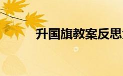 升国旗教案反思大班 升国旗教案