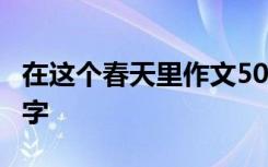 在这个春天里作文500字 在这个春天作文500字