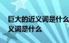 巨大的近义词是什么反义词是什么 巨大的近义词是什么