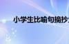 小学生比喻句摘抄大全 小学生比喻句