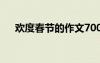 欢度春节的作文700字 欢度春节的作文