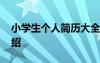 小学生个人简历大全 小学生个人简历样本介绍