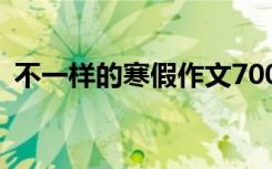 不一样的寒假作文700字 不一样的寒假作文