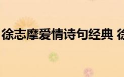 徐志摩爱情诗句经典 徐志摩的爱情诗 大全(2)