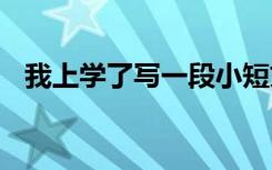我上学了写一段小短文 我上学了小学作文