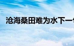 沧海桑田难为水下一句（沧海桑田难为水）