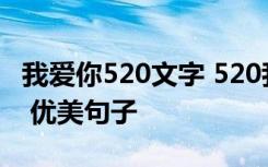 我爱你520文字 520我爱你短信浪漫情话句子 优美句子