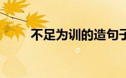 不足为训的造句子 不足为训的造句
