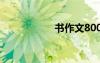 书作文800字 书作文