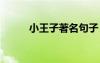 小王子著名句子 小王子个性名句
