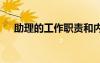 助理的工作职责和内容 助理的工作职责