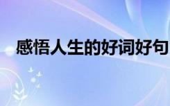感悟人生的好词好句 感悟人生的好句摘抄