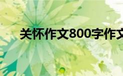 关怀作文800字作文 关怀的作文400字