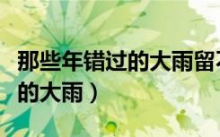 那些年错过的大雨留不住的盛夏（那些年错过的大雨）