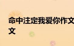 命中注定我爱你作文 命中注定我爱你优美散文