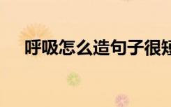 呼吸怎么造句子很短很短 呼吸怎么造句
