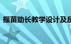 揠苗助长教学设计及反思 揠苗助长教学设计