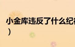 小金库违反了什么纪律（小金库违反什么规定）