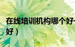 在线培训机构哪个好一点（在线培训机构哪个好）
