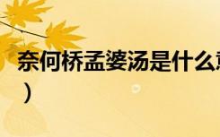 奈何桥孟婆汤是什么意思（孟婆汤是什么意思）