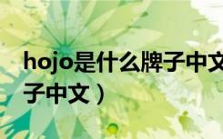 hojo是什么牌子中文怎么读（hojo是什么牌子中文）