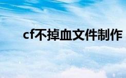 cf不掉血文件制作（cf不掉血文件yy）