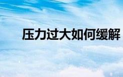 压力过大如何缓解（压力大了怎么办）