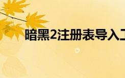 暗黑2注册表导入工具（暗黑注册表）