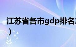 江苏省各市gdp排名表（江苏省各市gdp排名）