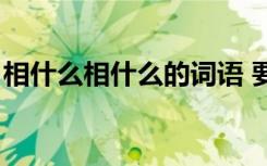 相什么相什么的词语 要四个（相什么相什么）