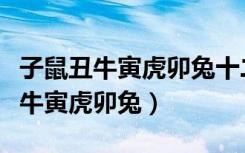 子鼠丑牛寅虎卯兔十二生肖怎么读音（子鼠丑牛寅虎卯兔）