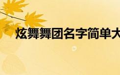 炫舞舞团名字简单大气（炫舞舞团名字）