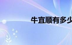 牛宜顺有多少亿（牛宜顺）