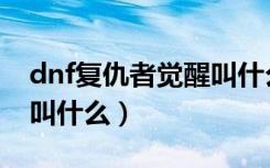 dnf复仇者觉醒叫什么名字（dnf复仇者觉醒叫什么）