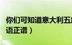 你们可知道意大利五线谱（你们可知道意大利语正谱）