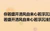 你若盛开清风自来心若浮沉浅笑安然什么意思类似佳句（你若盛开清风自来心若浮沉浅笑安然）