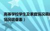 高等学校学生及家庭情况调查表图片（高等学校学生及家庭情况调查表）