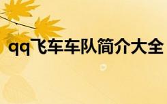 qq飞车车队简介大全（qq飞车车队宣传片）