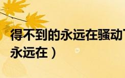 得不到的永远在骚动下一句神回复（得不到的永远在）