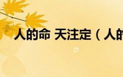 人的命 天注定（人的命天注定一看长相）