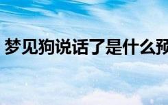 梦见狗说话了是什么预兆解梦（梦见狗说话）