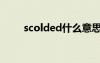scolded什么意思中文（scolded）