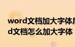 word文档加大字体后不在一行怎么办（word文档怎么加大字体）