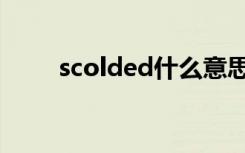 scolded什么意思中文（scolded）