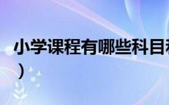 小学课程有哪些科目和分数（小学课程有哪些）
