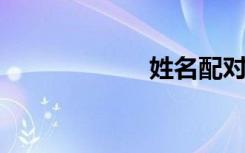 姓名配对姻缘测试