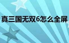真三国无双6怎么全屏（真三国无双6窗口化）