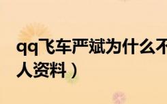 qq飞车严斌为什么不比赛了（qq飞车严斌个人资料）