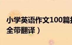 小学英语作文100篇打印版（小学英语作文大全带翻译）