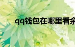 qq钱包在哪里看余额（qq钱包在哪）